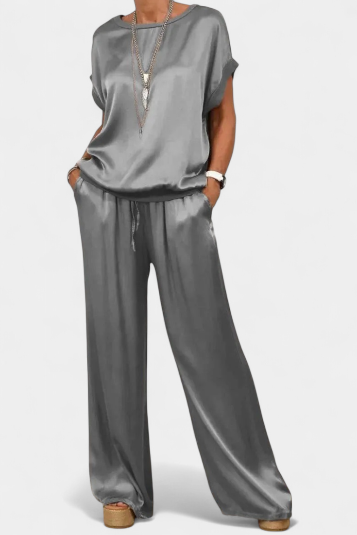 Conjunto de Primavera Blasa de Duas Peças com Estilo Sofisticado