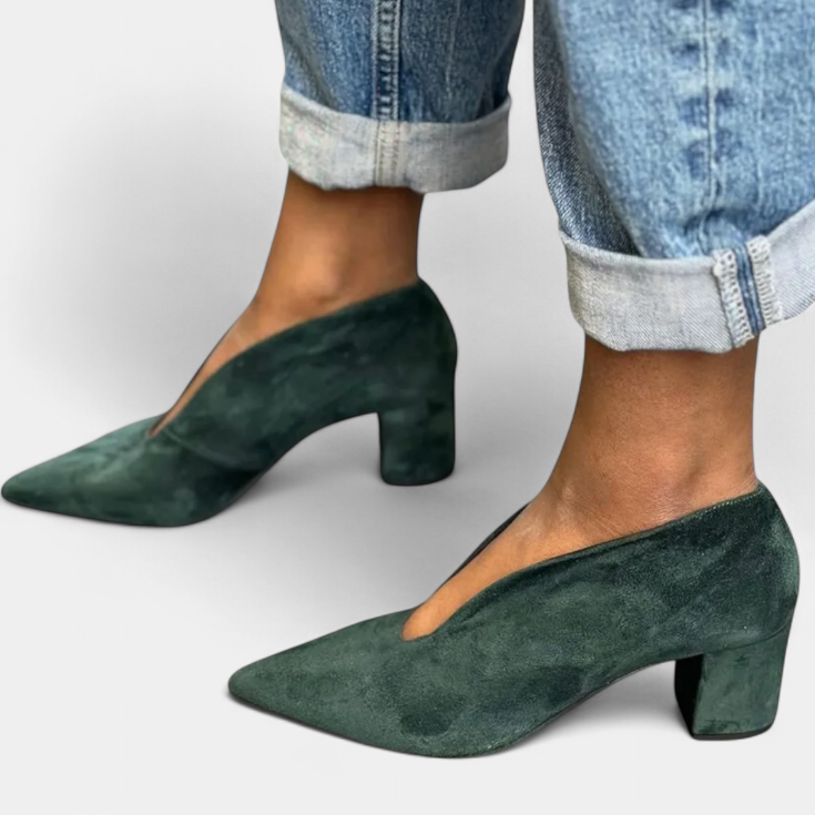 Žalios spalvos Hazel aukšti kulniukai