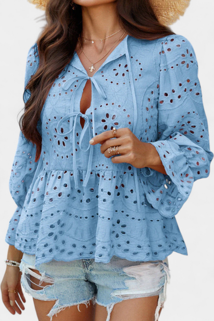 Kayden | Top de Renda Boémia com Corte Fluido