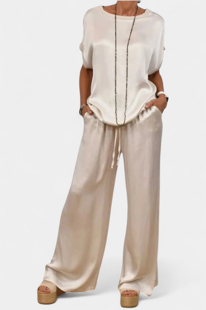 Conjunto de Primavera Blasa de Duas Peças com Estilo Sofisticado