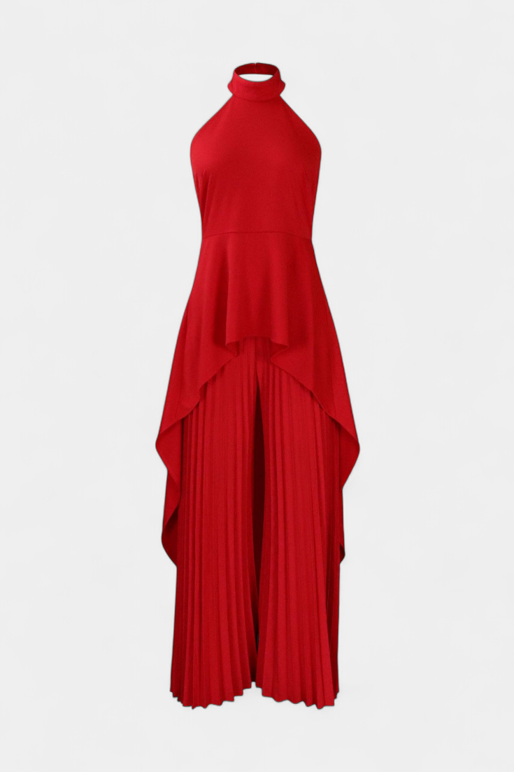 Chrysoula Asimetrinis Komplektas su Plisuotomis Kelnėmis