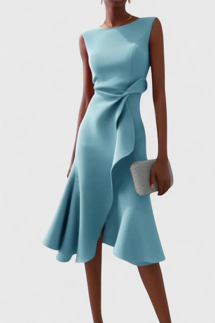 Klaudijos Midi Asimetrinė Suknelė arba Elegantiškas Drabužis