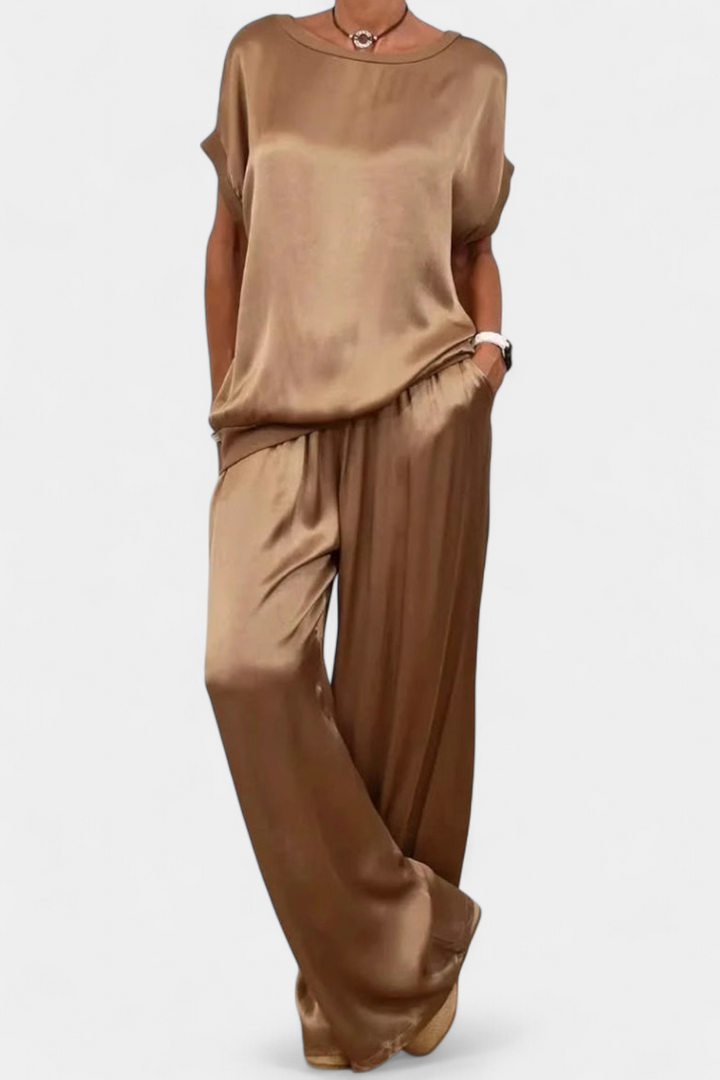 Conjunto de Primavera Blasa de Duas Peças com Estilo Sofisticado