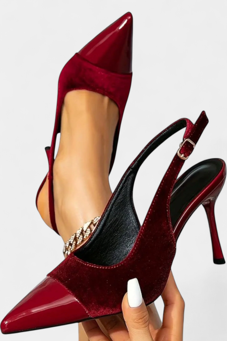 Candice Aksominiai Stiletto Kulniukai su Platforma