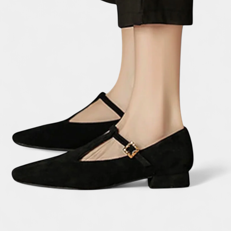 Elly Žemi kulniukai su dirželiu ir sagtimi