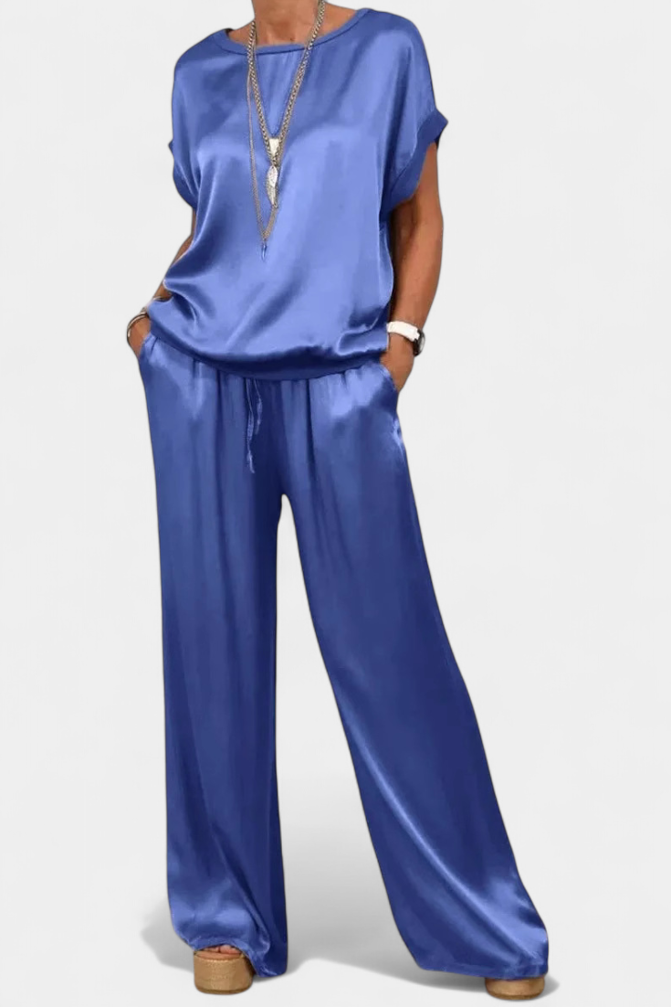 Conjunto de Primavera Blasa de Duas Peças com Estilo Sofisticado