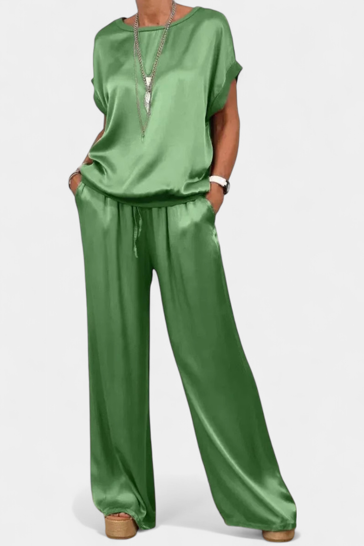 Conjunto de Primavera Blasa de Duas Peças com Estilo Sofisticado