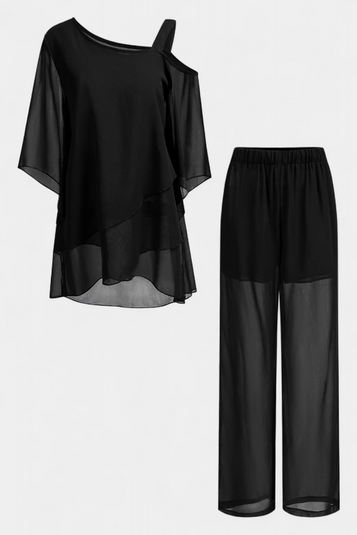 Conjuntos Kitty com Ombros Descobertos e Silhueta Fluida