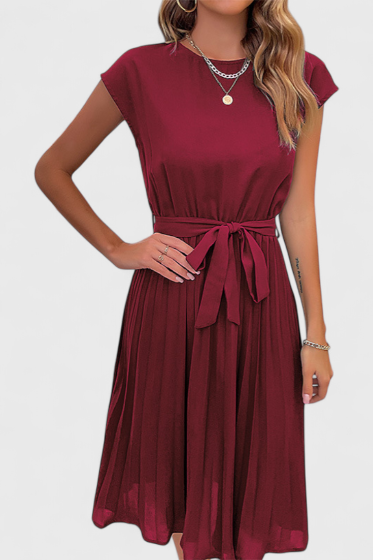 Vestido Midi Luxie Elegants em Tecido Leve com Corte Fluido