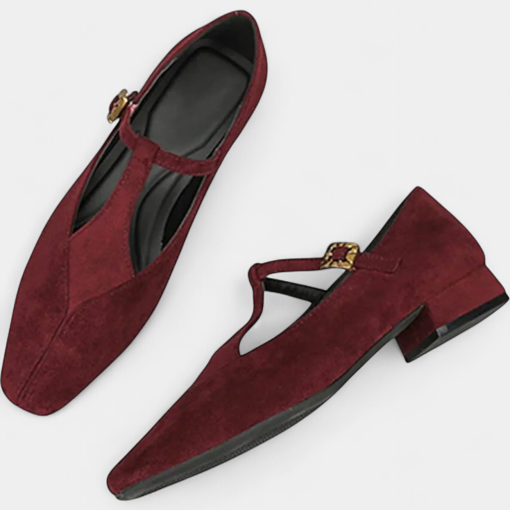 Elly Žemi kulniukai su dirželiu ir sagtimi