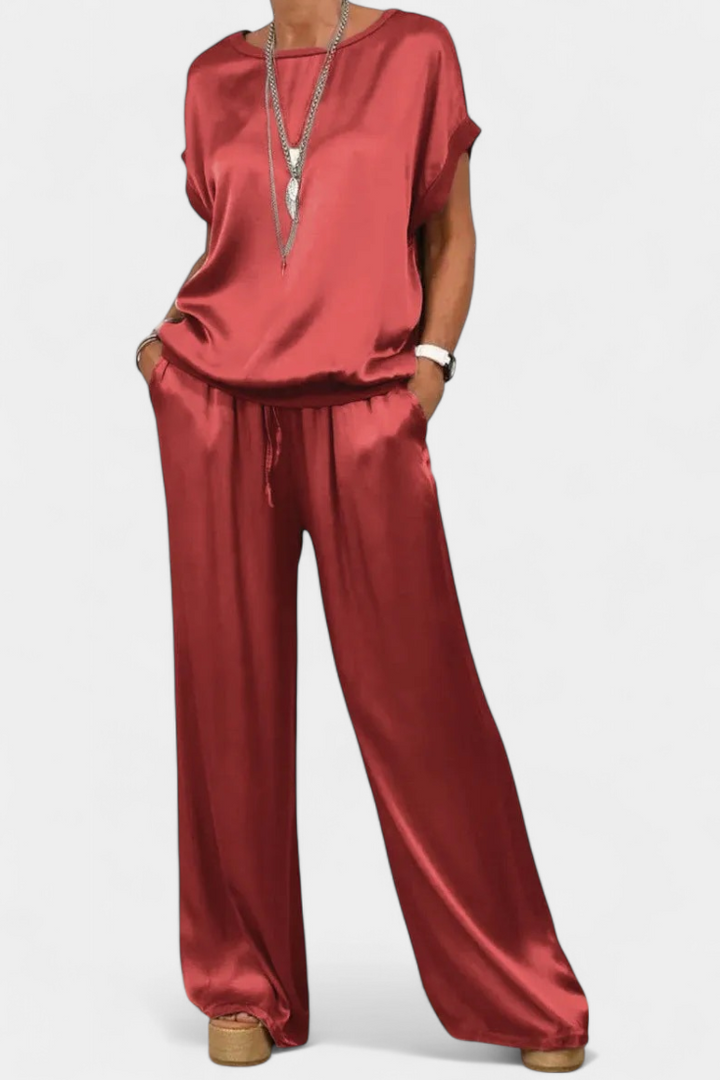 Conjunto de Primavera Blasa de Duas Peças com Estilo Sofisticado