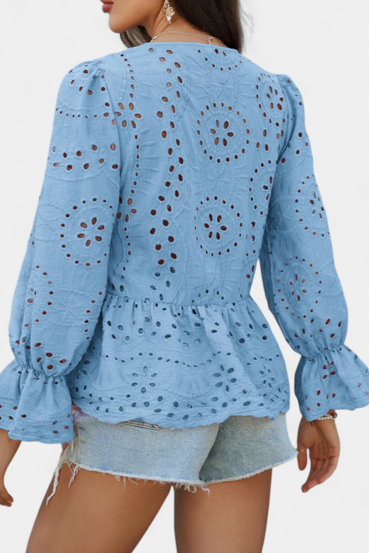 Kayden | Top de Renda Boémia com Corte Fluido