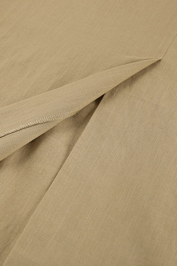 Saia Longa Amani com Cintura Alta e Fenda Frontal