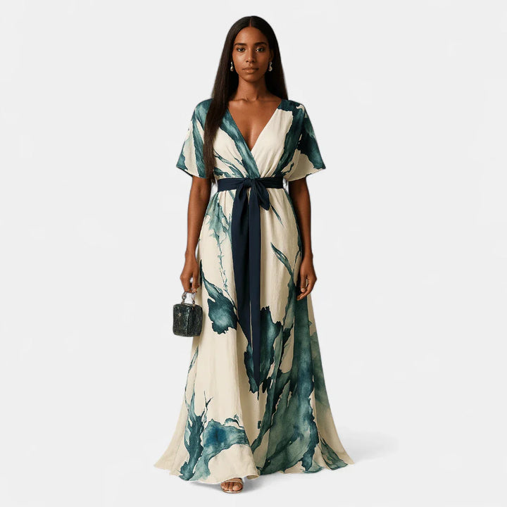 Nayla™ | Sapnų Akvarelinė Ilga Suknelė