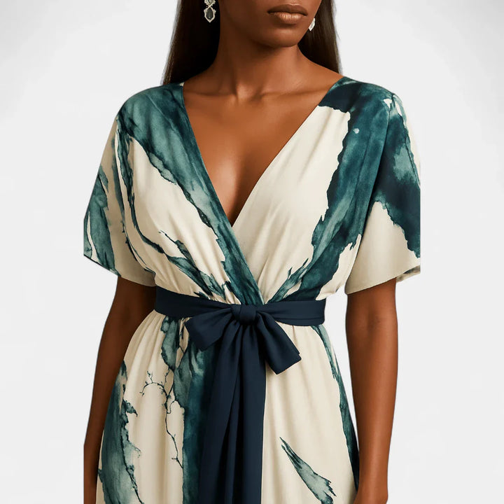 Nayla™ | Sapnų Akvarelinė Ilga Suknelė