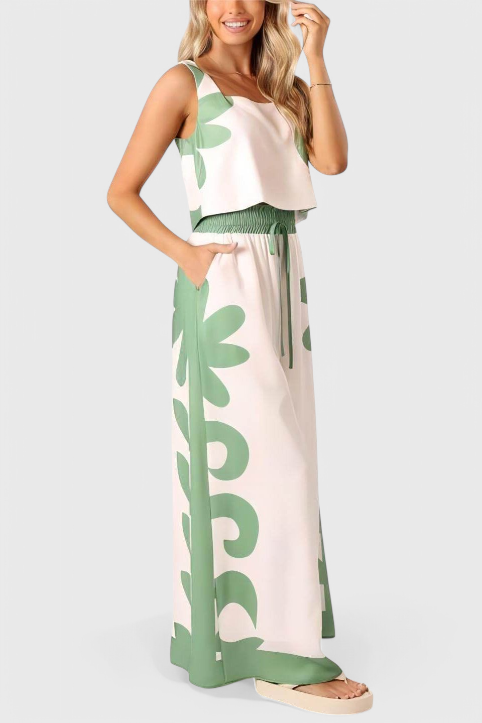 Serafina Bezmuguru Ziedu Boho Komplekts